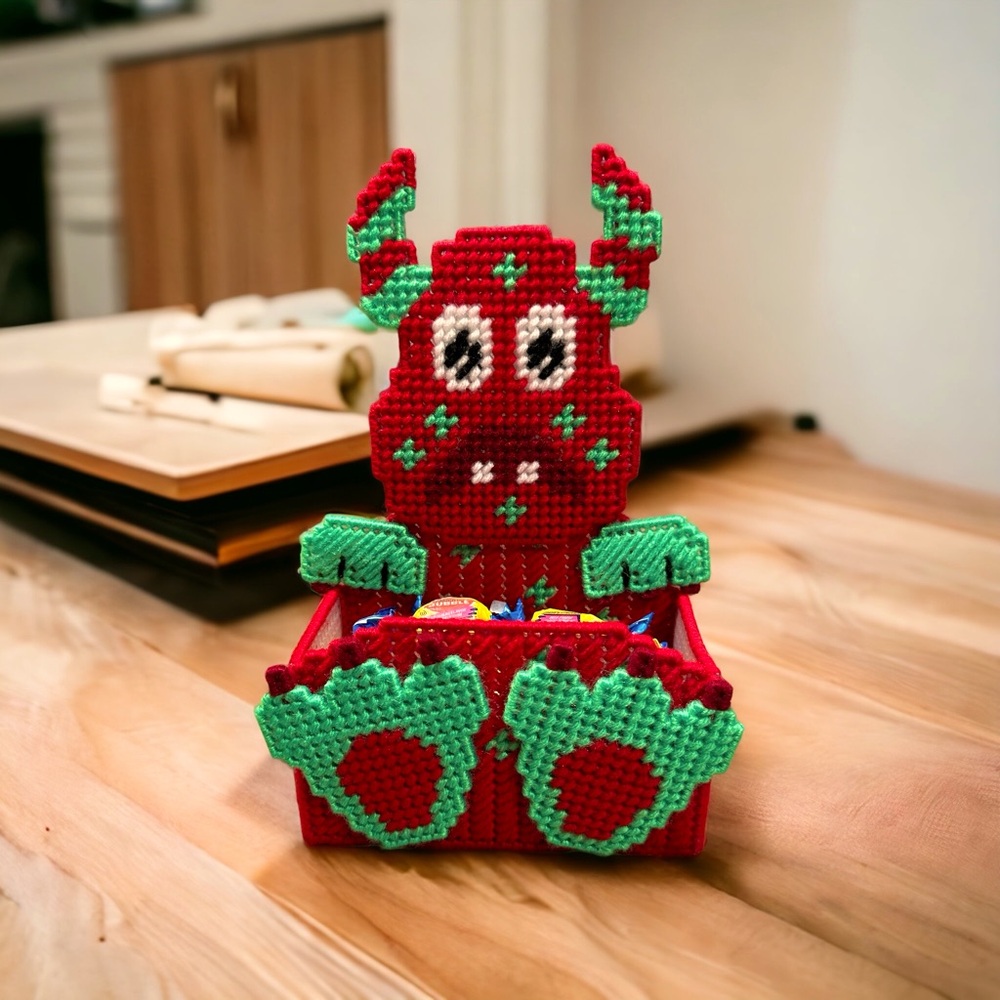 Plastic Canvas Cute Monster Treat Holder